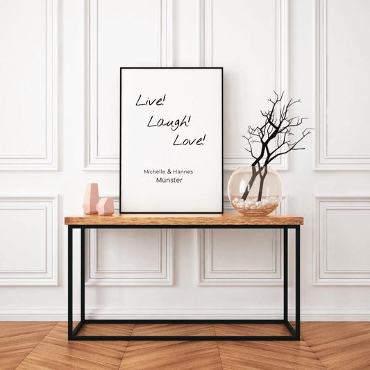 Poster "Live Laugh Love"