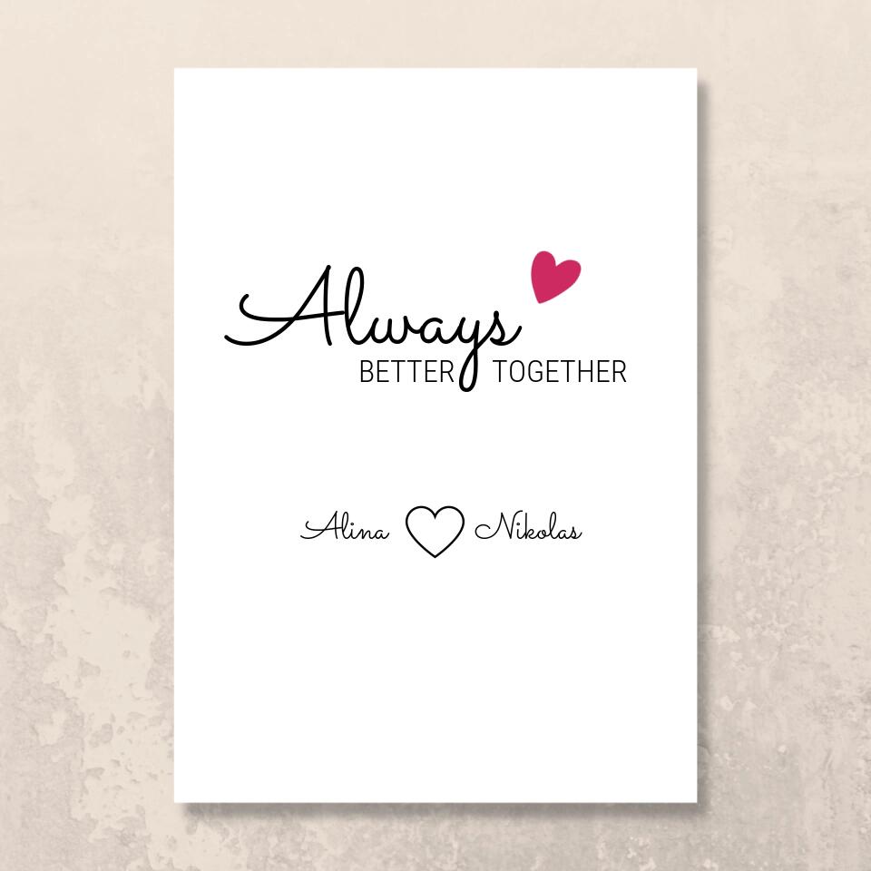 Poster "Always better together"