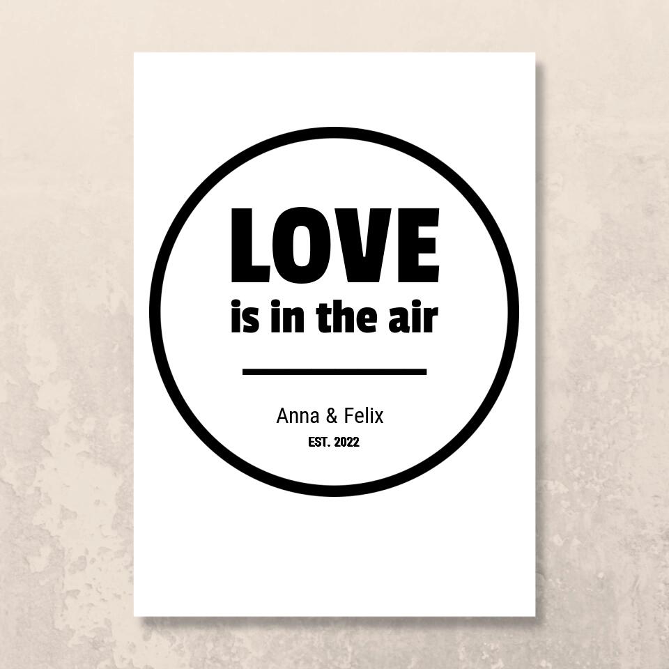 Poster "Love is in the air"