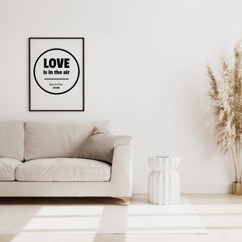 Poster "Love is in the air"