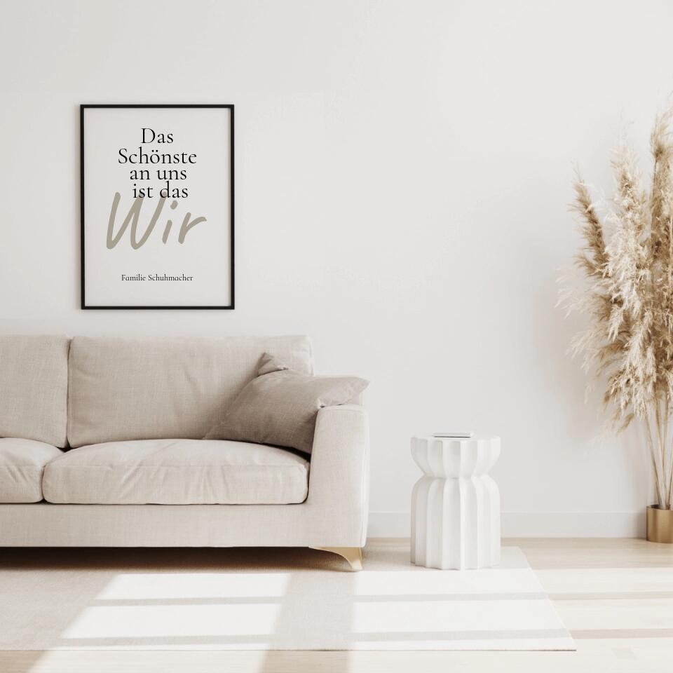Poster "Das Schönster an uns ist das Wir"