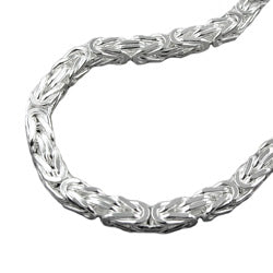 Kette ca. 8mm Königskette vierkant glänzend Silber 925